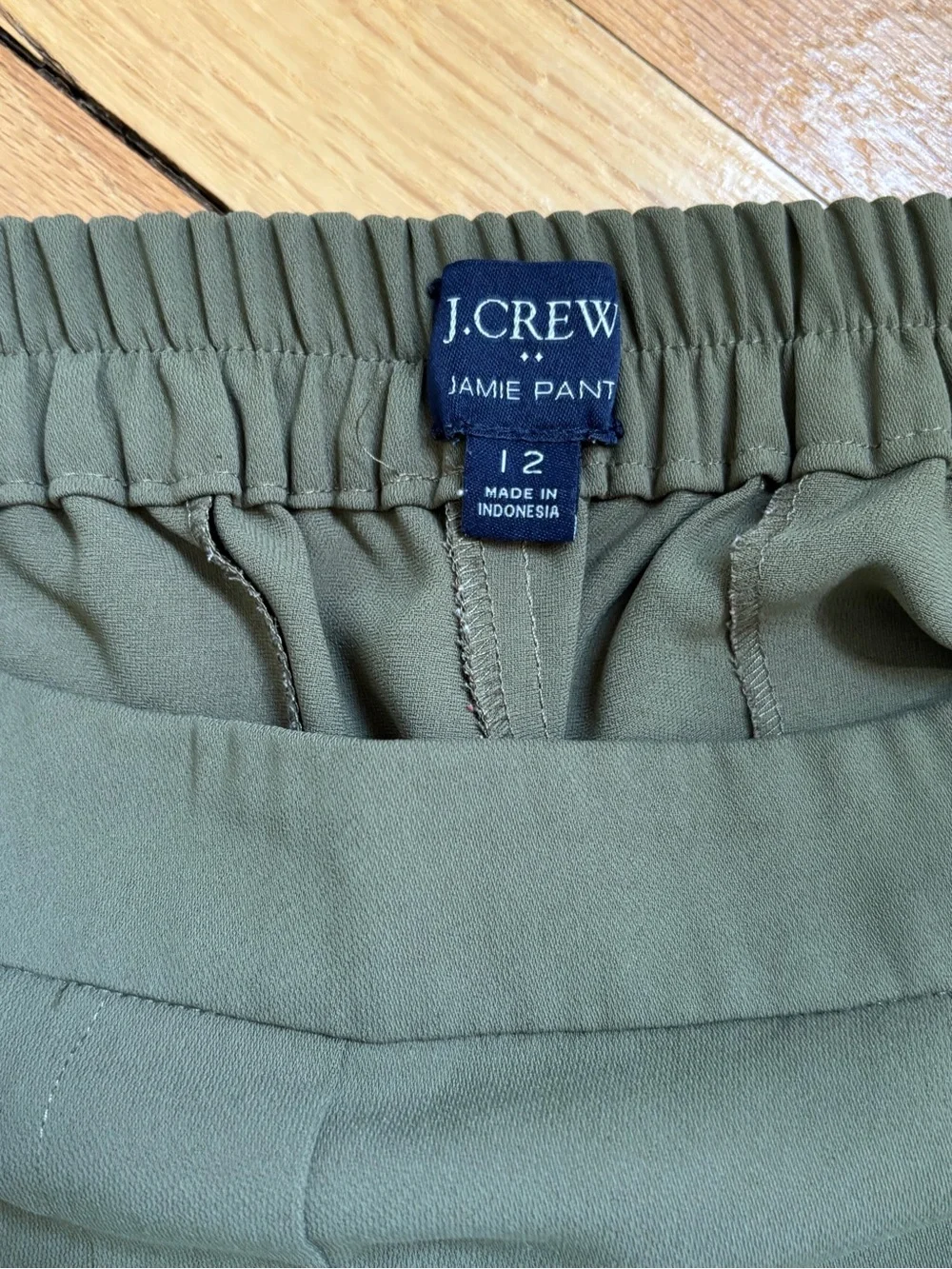 J.Crew Jamie Pant Olive Green Size 12 Travel